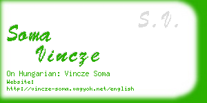 soma vincze business card